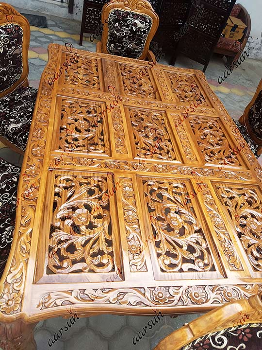 6 Seater Wooden Dining Set view 4
