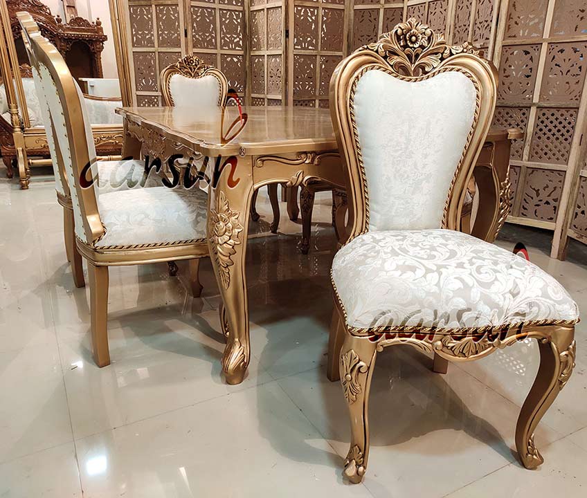 Antique Gold 6 Seater Dining view 4