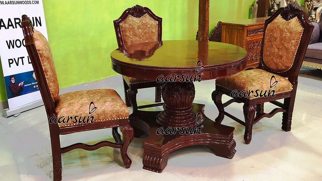 Classic 4 Seater Round Dining Set view 3