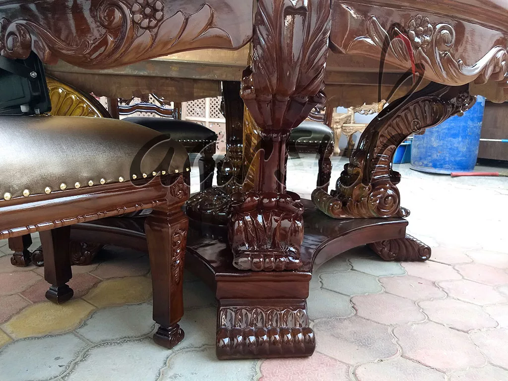 Wooden Dining Set in Dark Finish – Dark Finish view 5