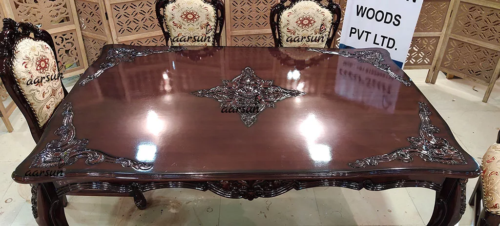 Modern Dining table design with bench view 5