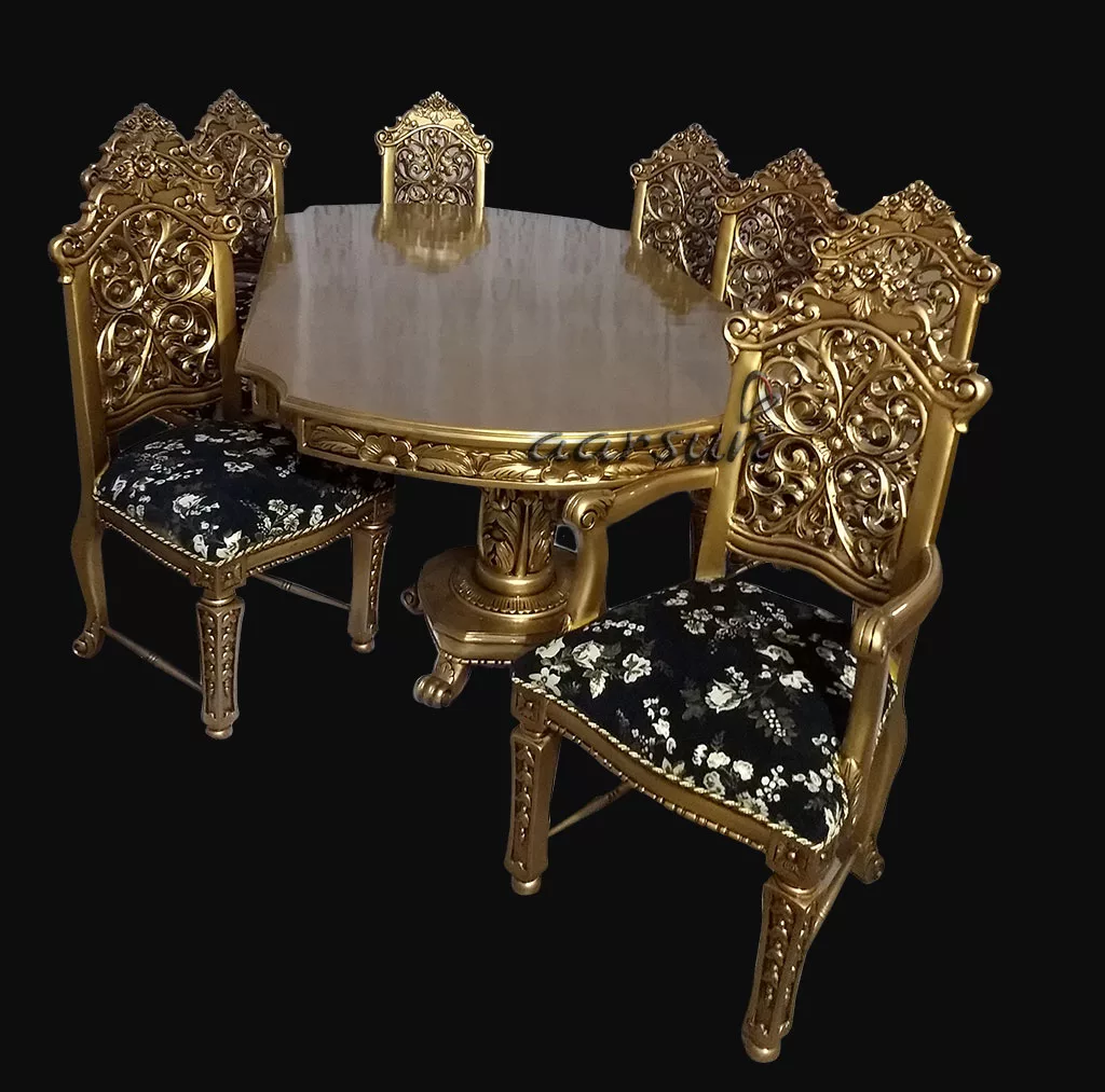 Luxury Wooden Dining Set view 6