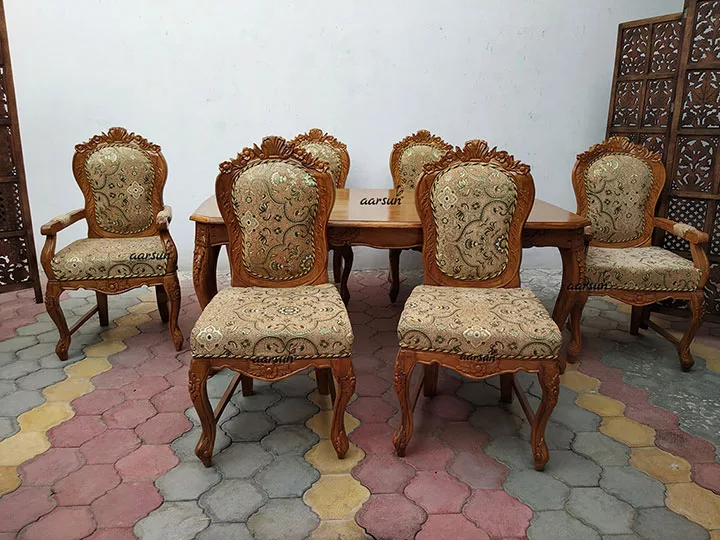 Wooden Dining Set Classic Design view 4