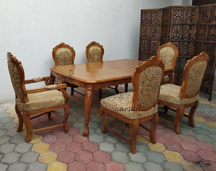 Wooden Dining Set Classic Design view 5
