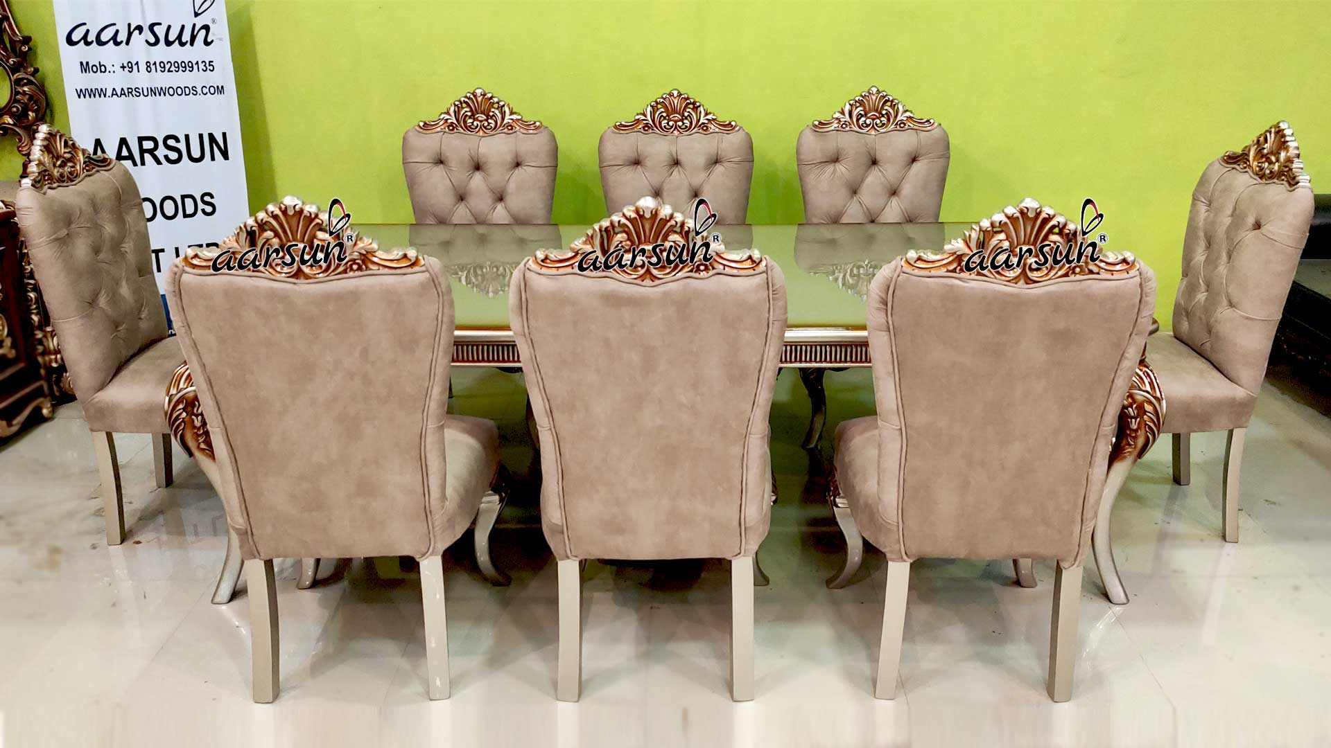 Wooden Royal Luxury Dining Set view 8