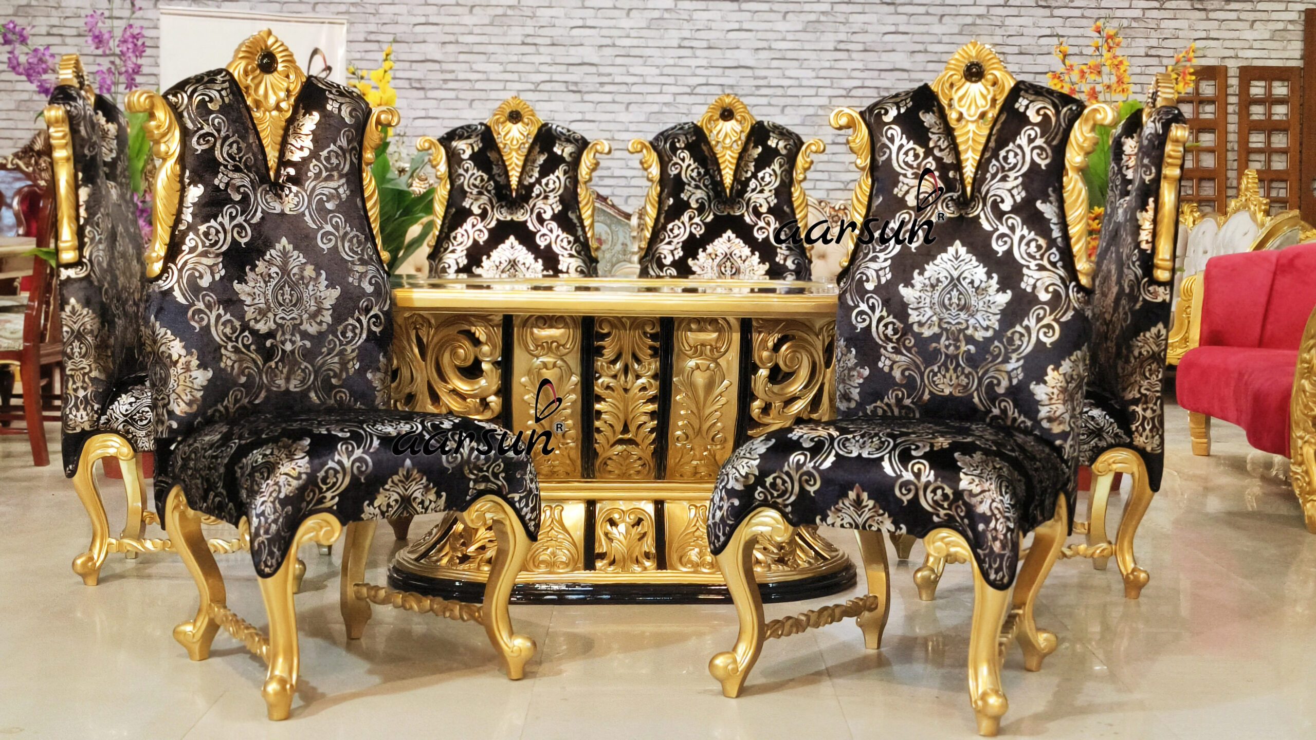 Italian Design Dining Table with Video view 3