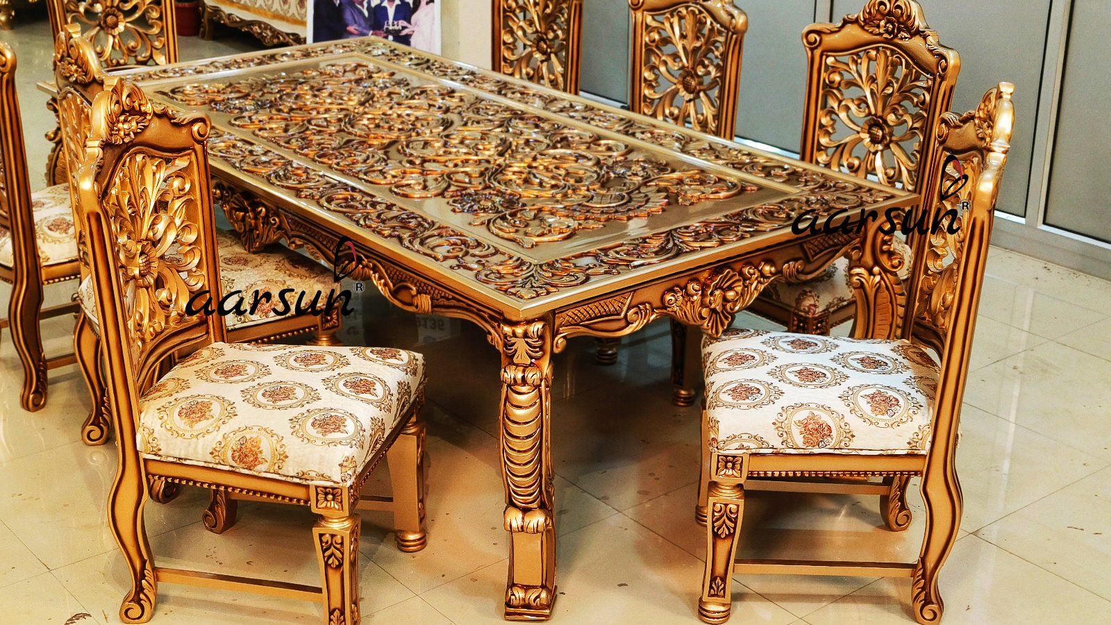 Gold Rush Dining Set in Teak Wood view 9