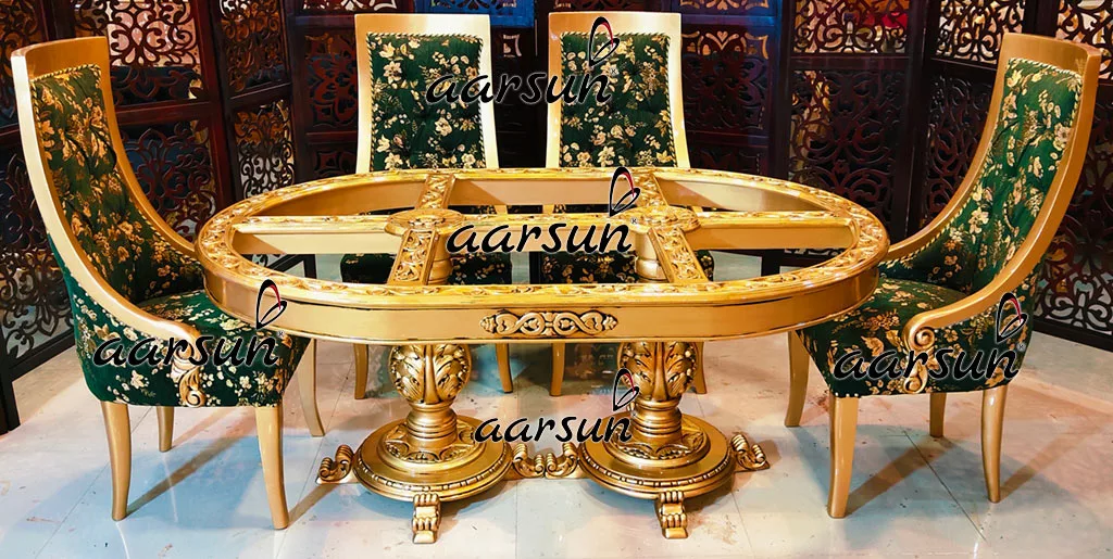 6 Seater Luxury Dinnette Set in Teak Wood view 3