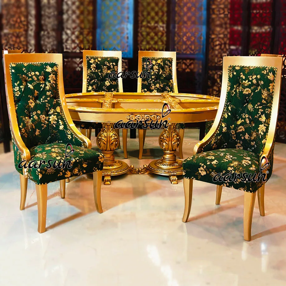 6 Seater Luxury Dinnette Set in Teak Wood view 5