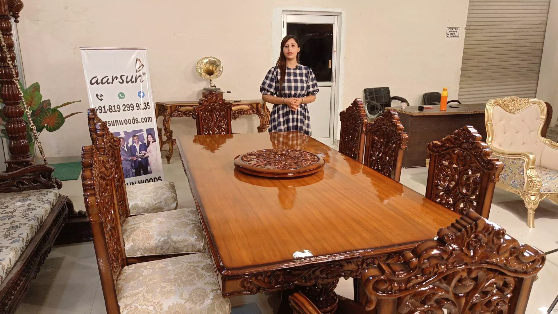 8 Seater Dining Table Set view 5