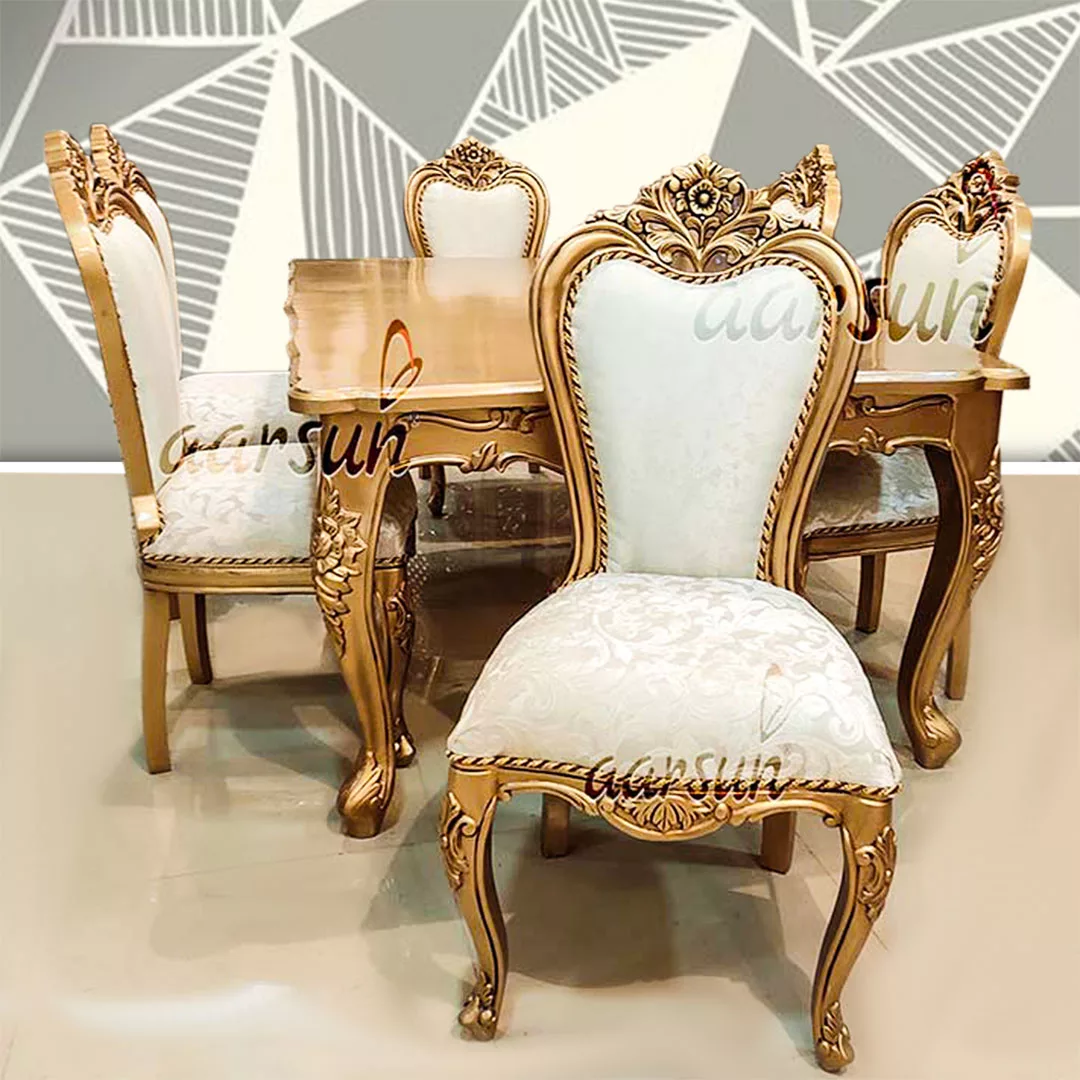 Antique Gold 6 Seater Dining