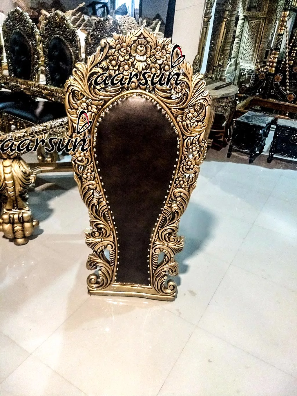 Antique Gold Dining Set in 10 Seater view 4