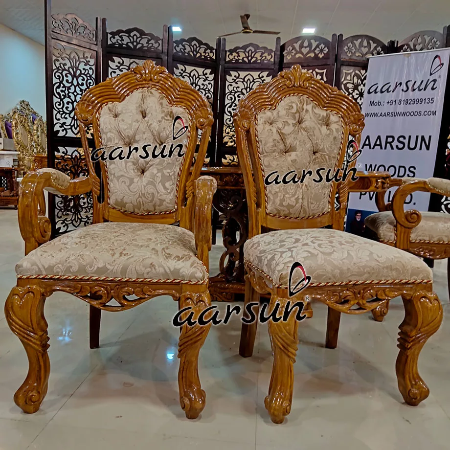 Artistic Round Dining Set in Teak view 5