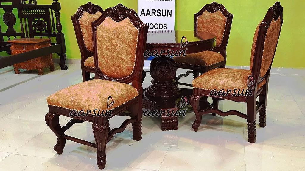 Classic 4 Seater Round Dining Set view 5