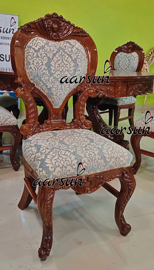 Classic Round Dining with 6 Chairs & Round Top Table view 6