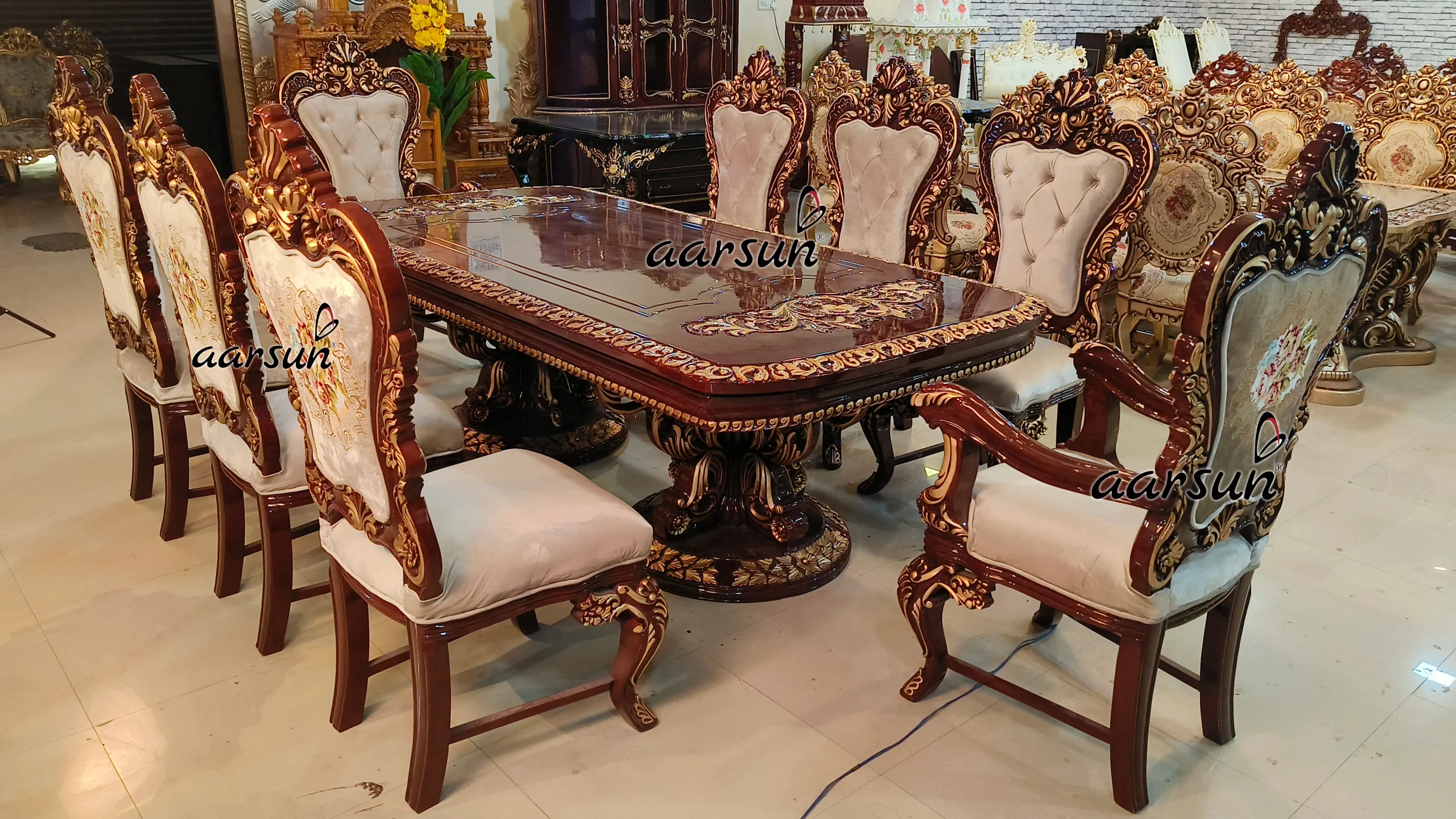 Dining Table Set in Teak Wood view 4