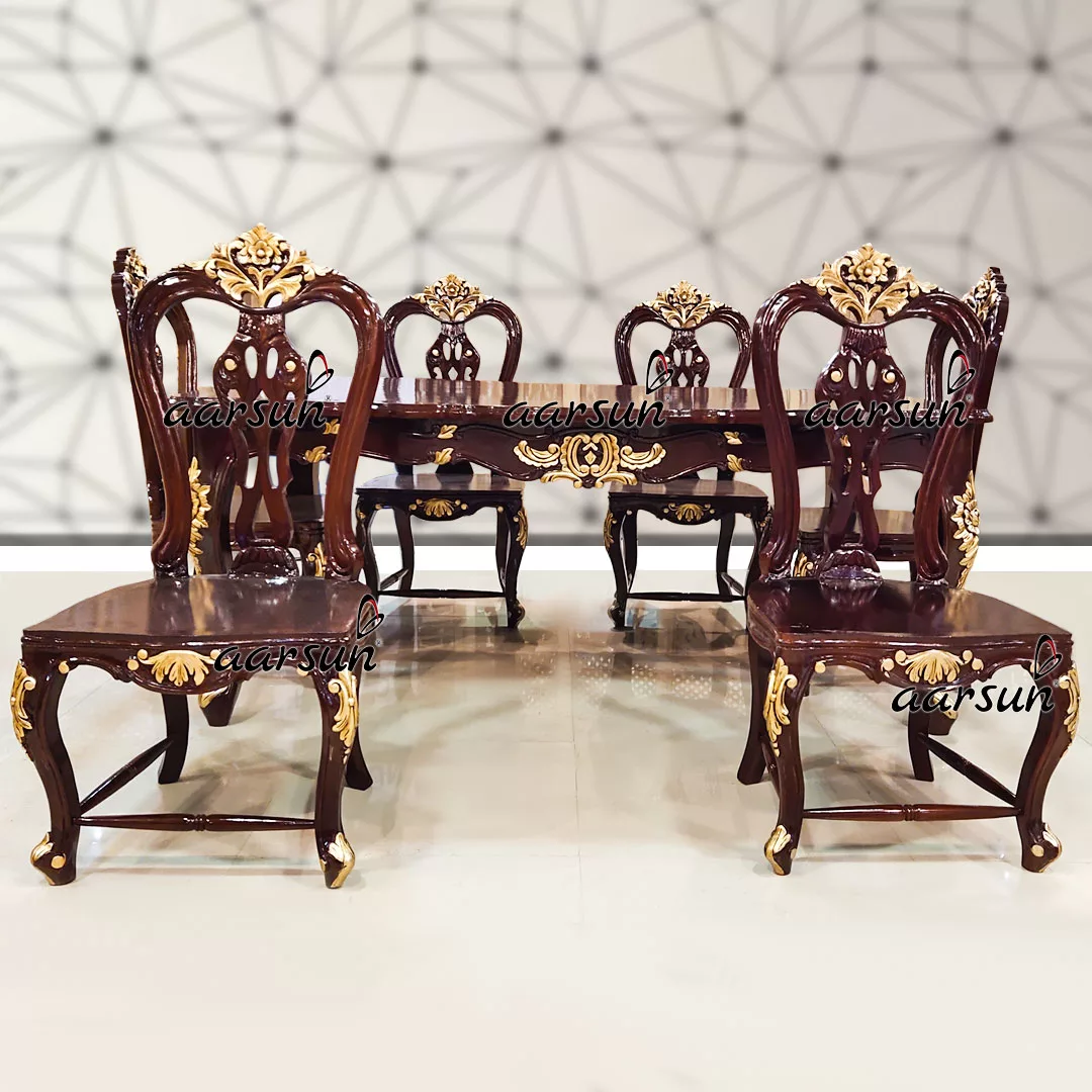 Fully Customized Dining Set with Chippendale Style Chairs Handcrafted