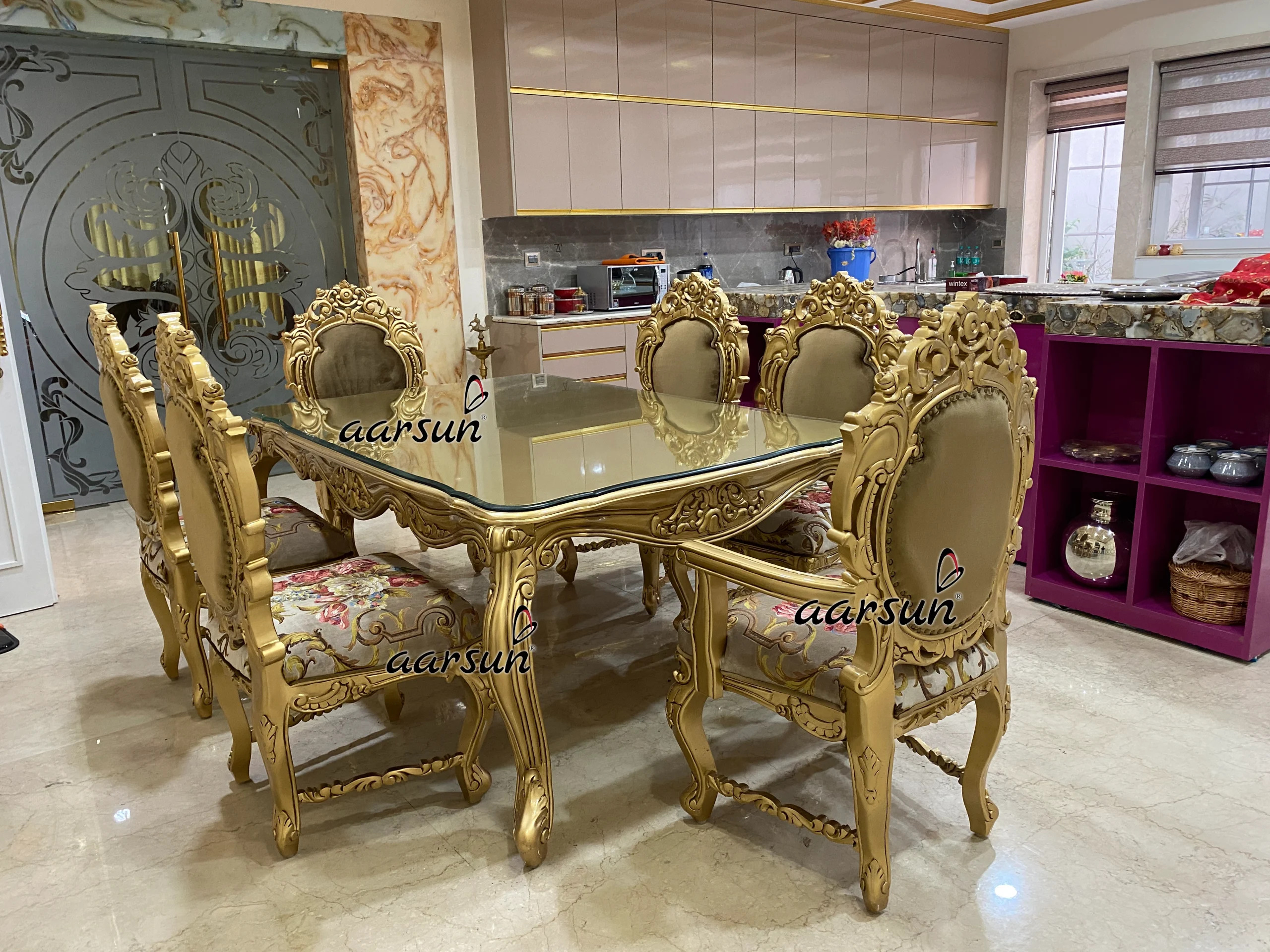 Premium 6-Seater Dining Table Set