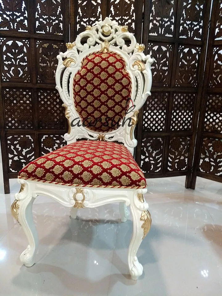 Royal Round Dining Set with Off-White Polish view 3
