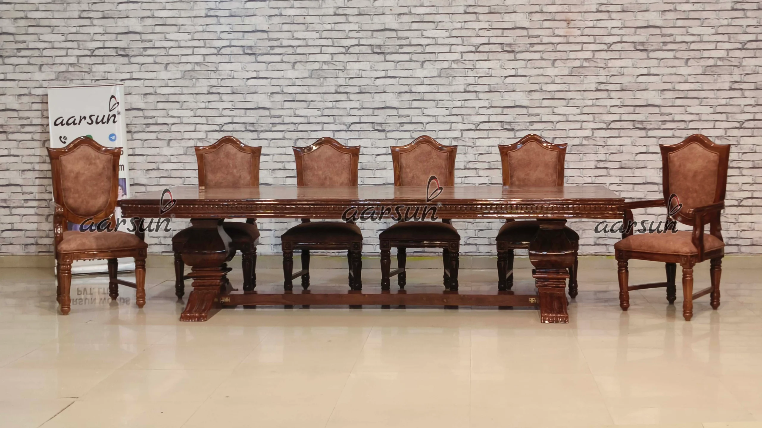 Stylish modern dining set With Heavy Pillars view 7
