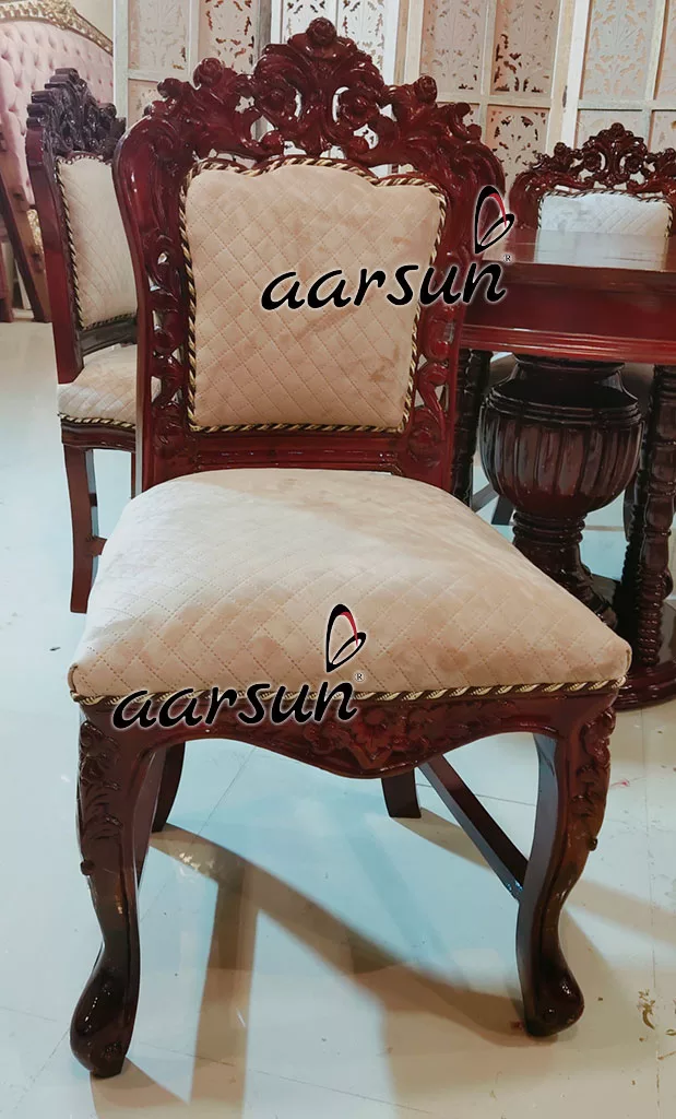 Suede Fabric Dining Set in 4 Seater view 5