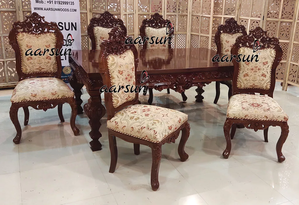 Unique Design 6 Seater Dining in Teak Wood