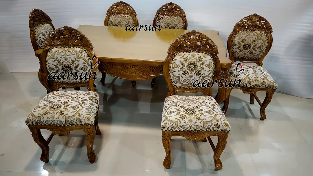 Wooden Dining Table Chair Set view 3
