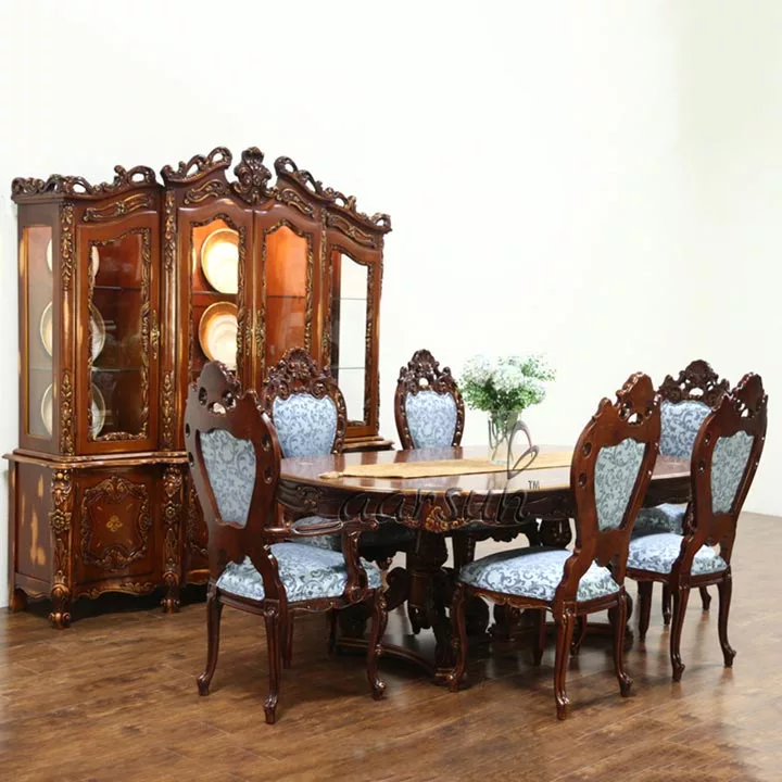 Wooden Handcrafted 6 Seater Dining Set